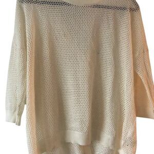 Jack by BB Dakota Cream Net Sweater Sz Large